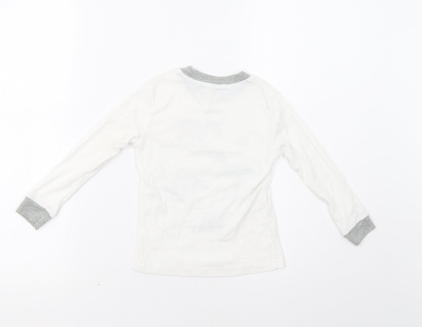 Popshion Boys White   Basic T-Shirt Size 3 Years  - Dinosaurs