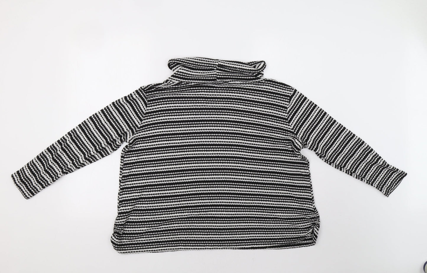 COIN 1804 Womens Black Striped  Basic Blouse Size 2XL