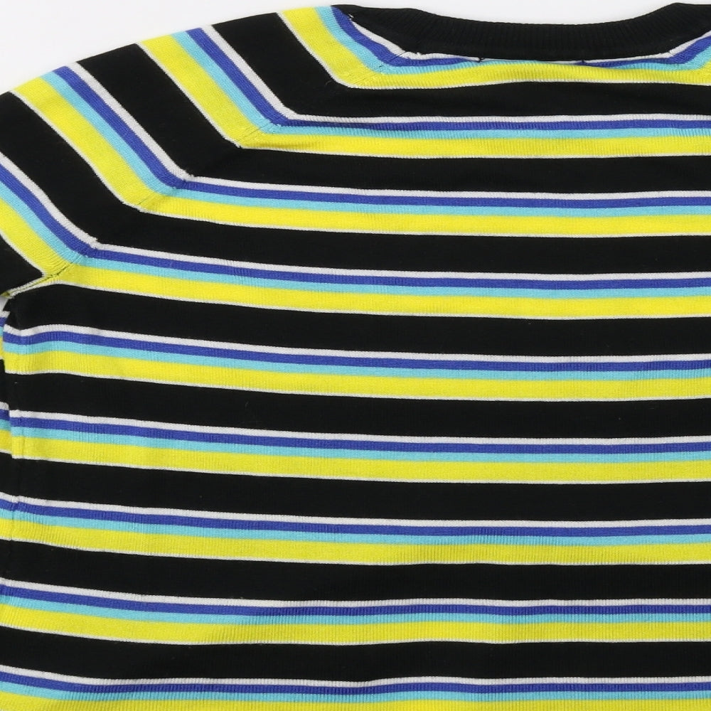 Poof Womens Multicoloured Striped  Pullover Jumper Size S