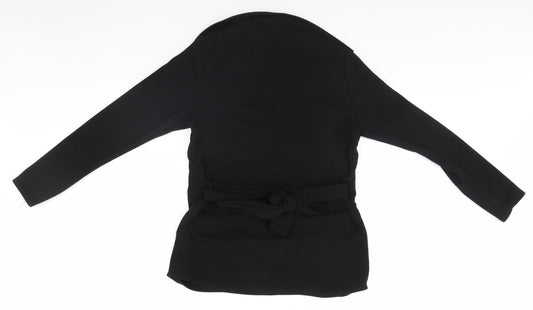 PRETTYLITTLETHING Womens Black   Overcoat Jacket Size 12