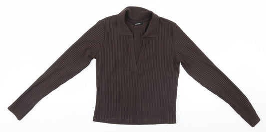 MONKL Mens Brown Striped   T-Shirt