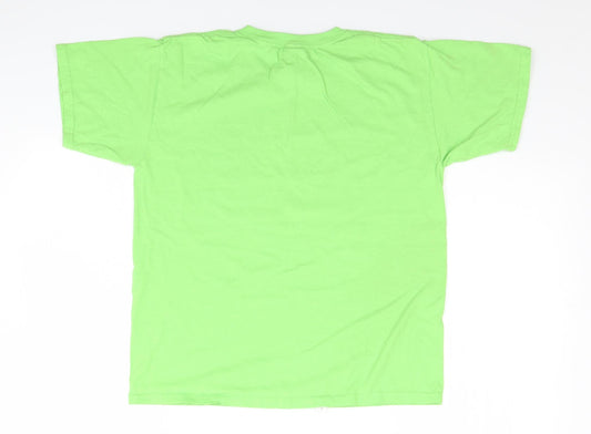 Gildan Boys Green   Basic T-Shirt Size L  - I climbed Snowdon