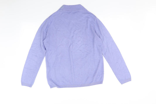 Poppy Womens Purple   Pullover Jumper Size 10