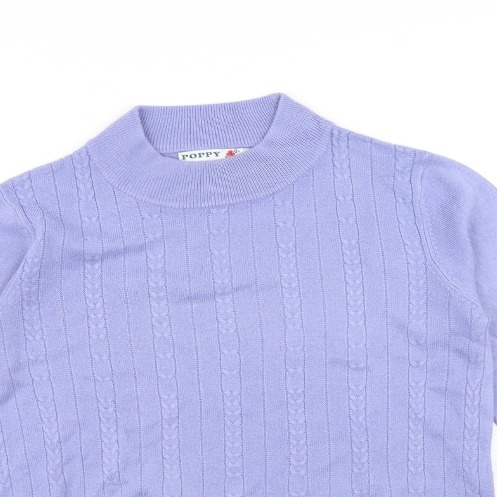 Poppy Womens Purple   Pullover Jumper Size 10