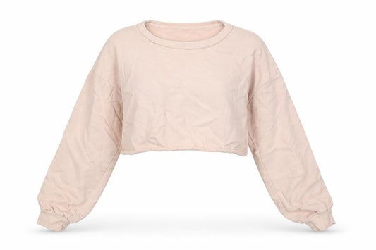 PRETTYLITTLETHING Womens Pink   Pullover Sweatshirt Size 6  - Cropped