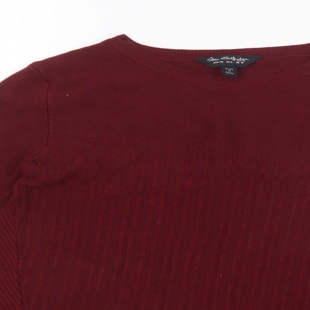 Miss Selfridge Womens Red   Pullover Jumper Size 10