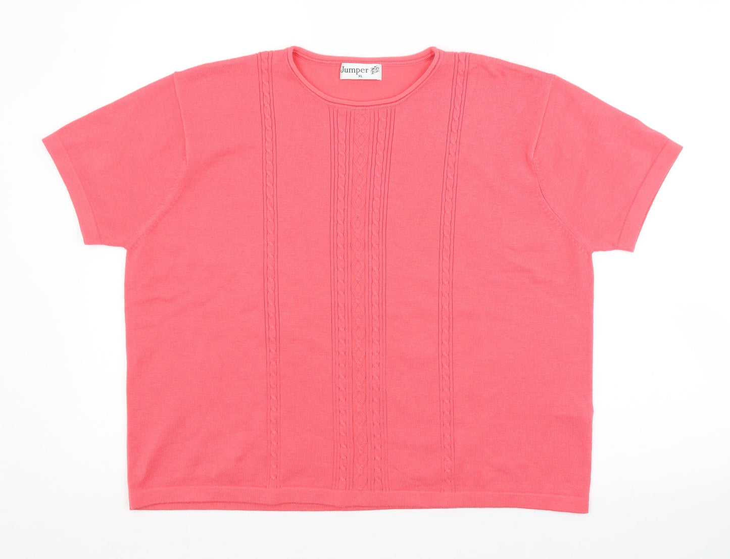 Preworn Womens Red Striped  Pullover Jumper Size XL