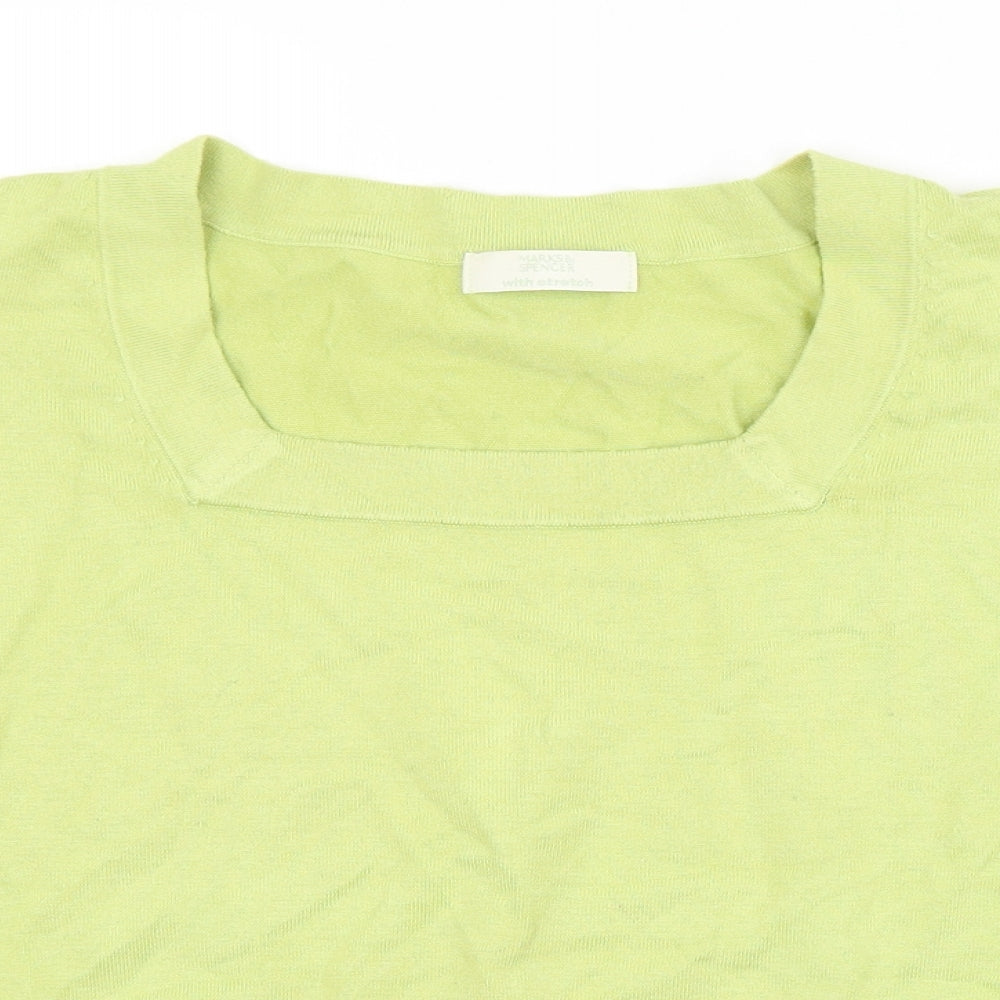 M&S Womens Green   Pullover Jumper Size 14