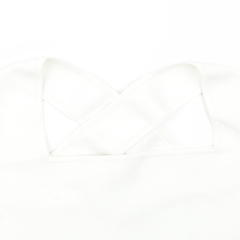 H&M Womens White   Basic T-Shirt Size M