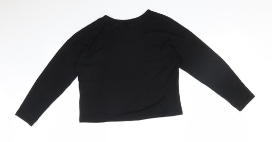 New Look Girls Black Geometric  Cropped T-Shirt Size 12-13 Years