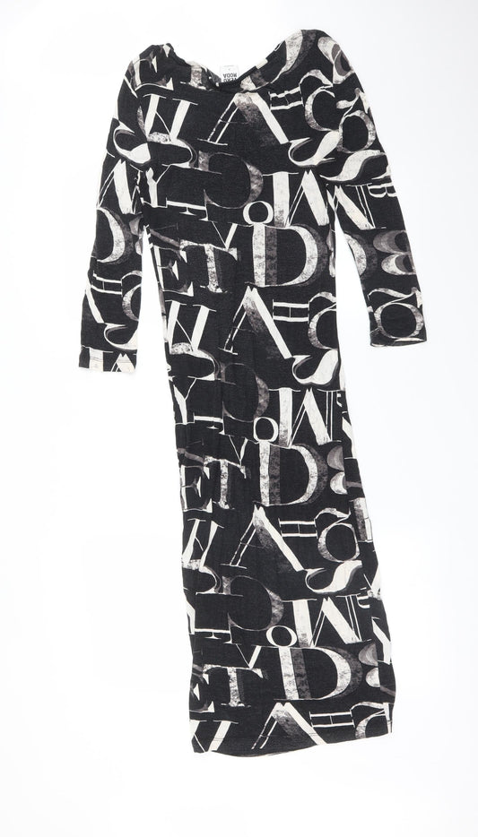 VERO MODA Womens Multicoloured Geometric  Bodycon  Size M
