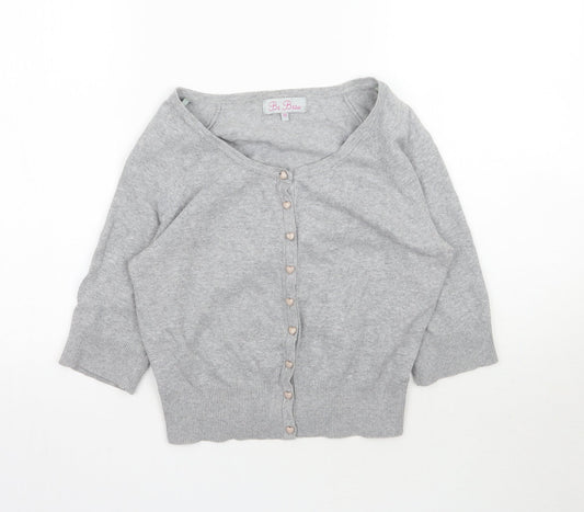 Matalan Womens Grey  Knit Cardigan Jumper Size 12