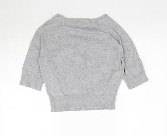 Matalan Womens Grey  Knit Cardigan Jumper Size 12