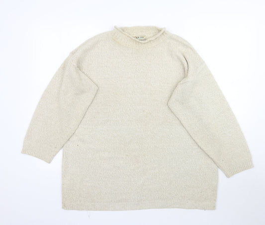 New Look Womens Beige  Knit Pullover Jumper Size S