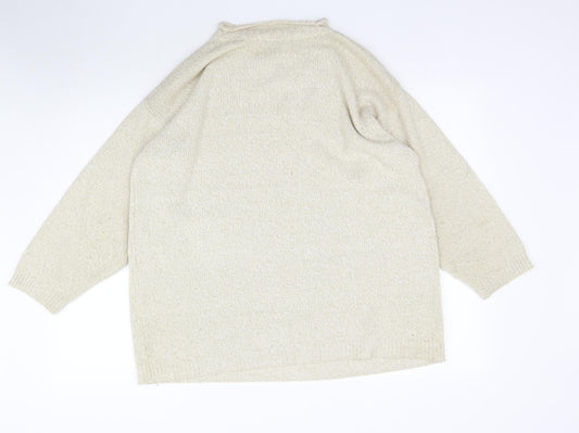 New Look Womens Beige  Knit Pullover Jumper Size S