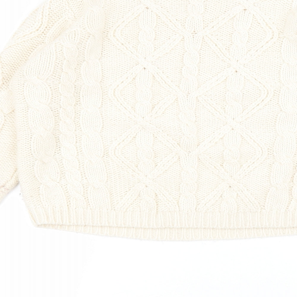 Love knitwear Womens White   Pullover Jumper Size 12