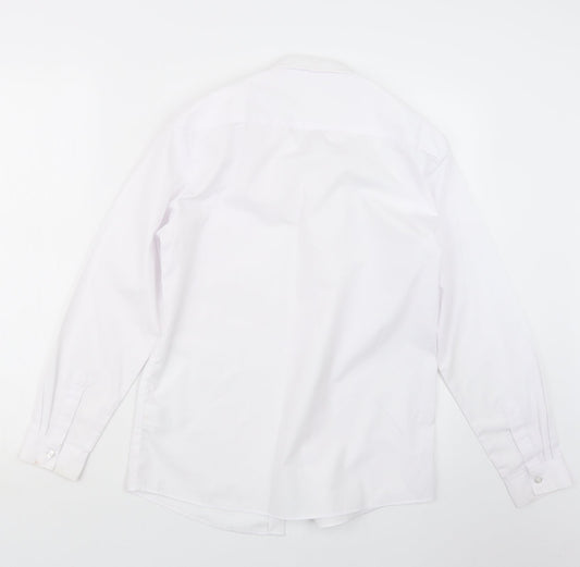 George] Boys White   Basic Button-Up Size 13-14 Years