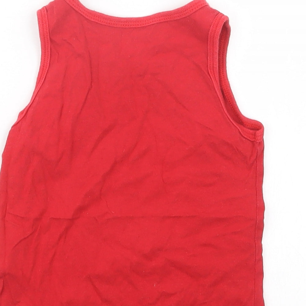 George Boys Red   Basic T-Shirt Size 3-4 Years