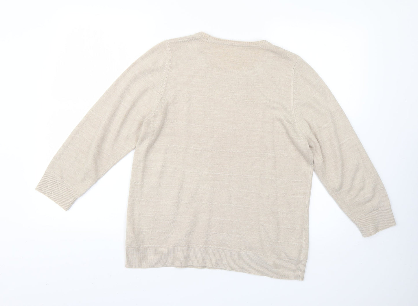 Marks and Spencer Womens Beige   Pullover Jumper Size 14