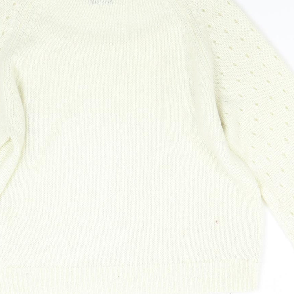 Tango Womens Ivory  Knit Pullover Jumper Size M