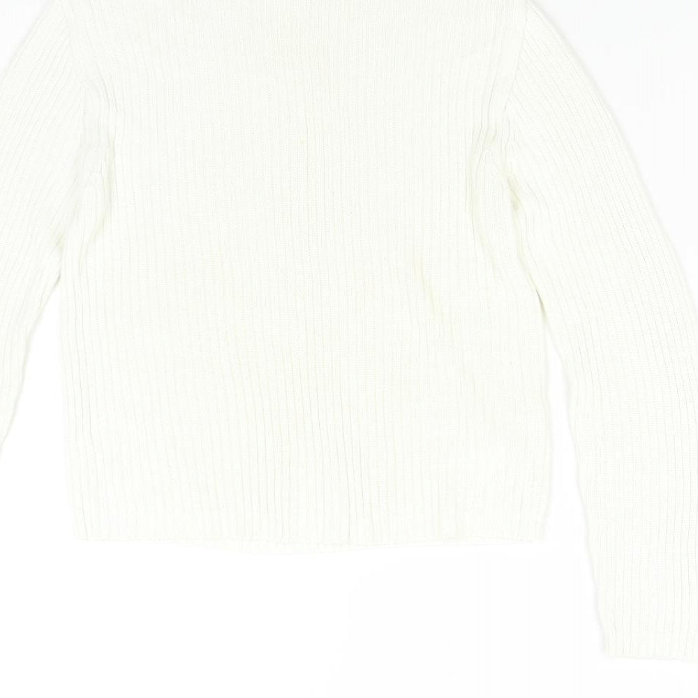 Internacionale Womens Ivory  Knit Pullover Jumper Size 14