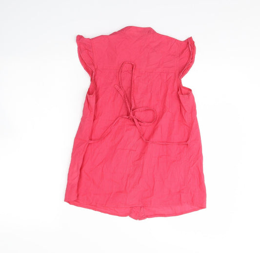 New Look Womens Pink   Basic Button-Up Size 8