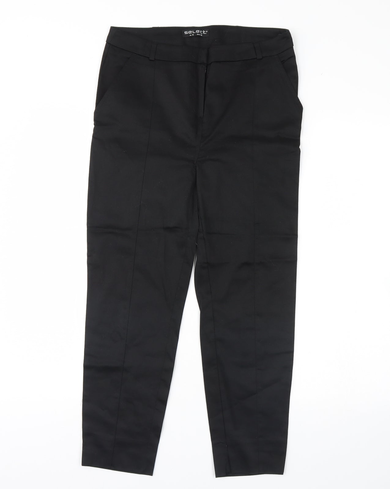 Select Womens Black   Trousers  Size 8 L26 in