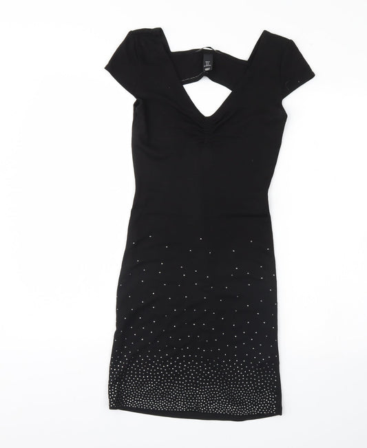 H&M Womens Black   Bodycon  Size 10