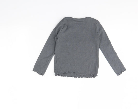NEXT Girls Grey   Basic Blouse Size 2 Years