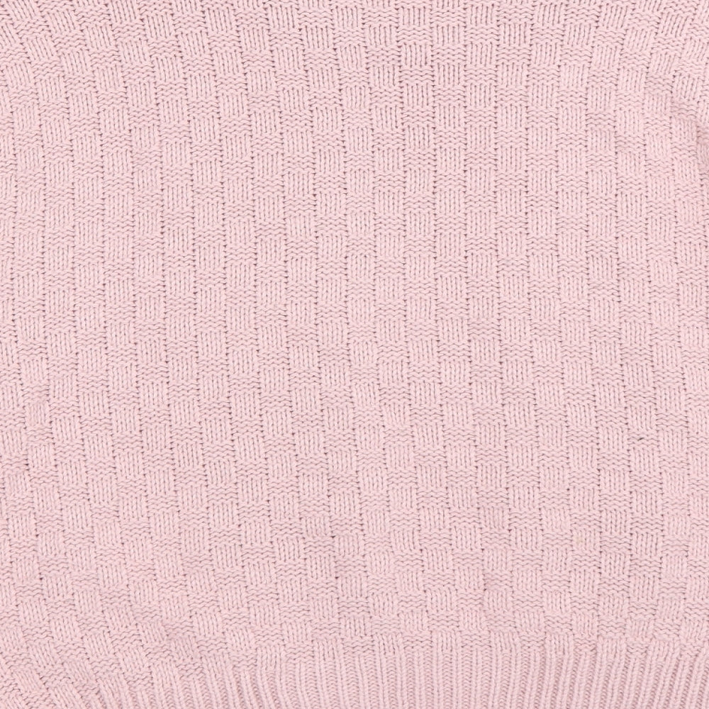 be jealous Womens Pink Check  Pullover Jumper Size XL
