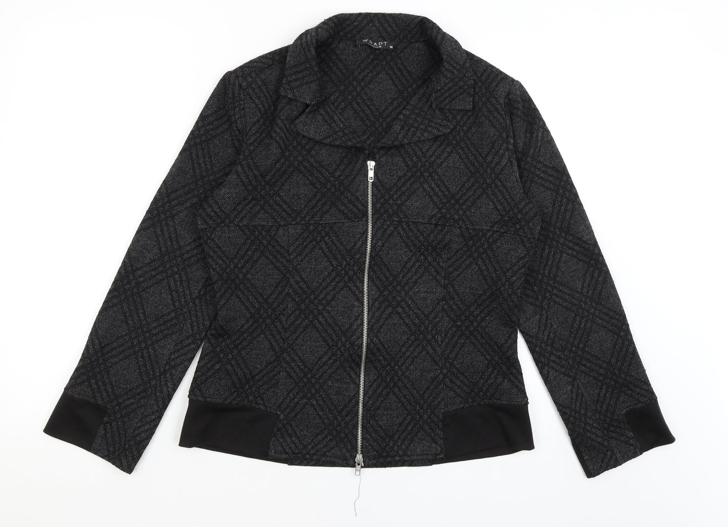 Wrapt Womens Black   Jacket Blazer Size 16