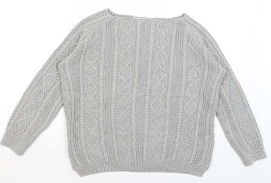 Tru Womens Grey   Pullover Jumper Size M