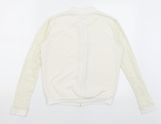 Select Womens White   Full Zip Jumper Size 6