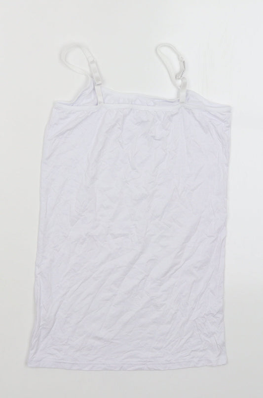 Preworn Womens White   Basic Tank Size M