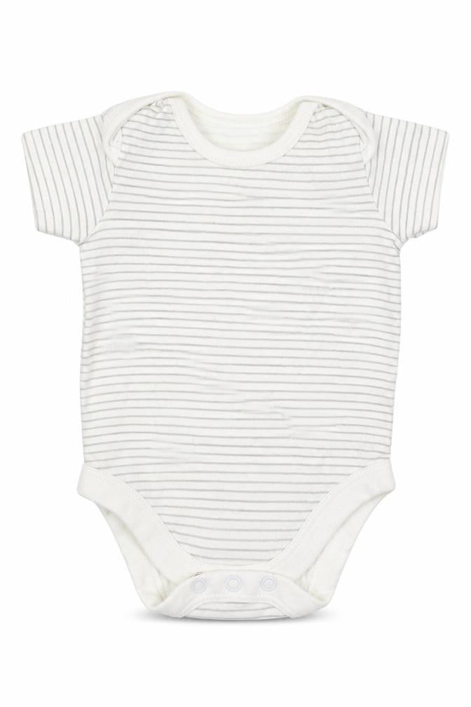 TU Baby White Striped  Romper One-Piece Size 0-3 Months