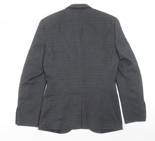 NEXT Mens Grey Check  Jacket Suit Jacket Size 36