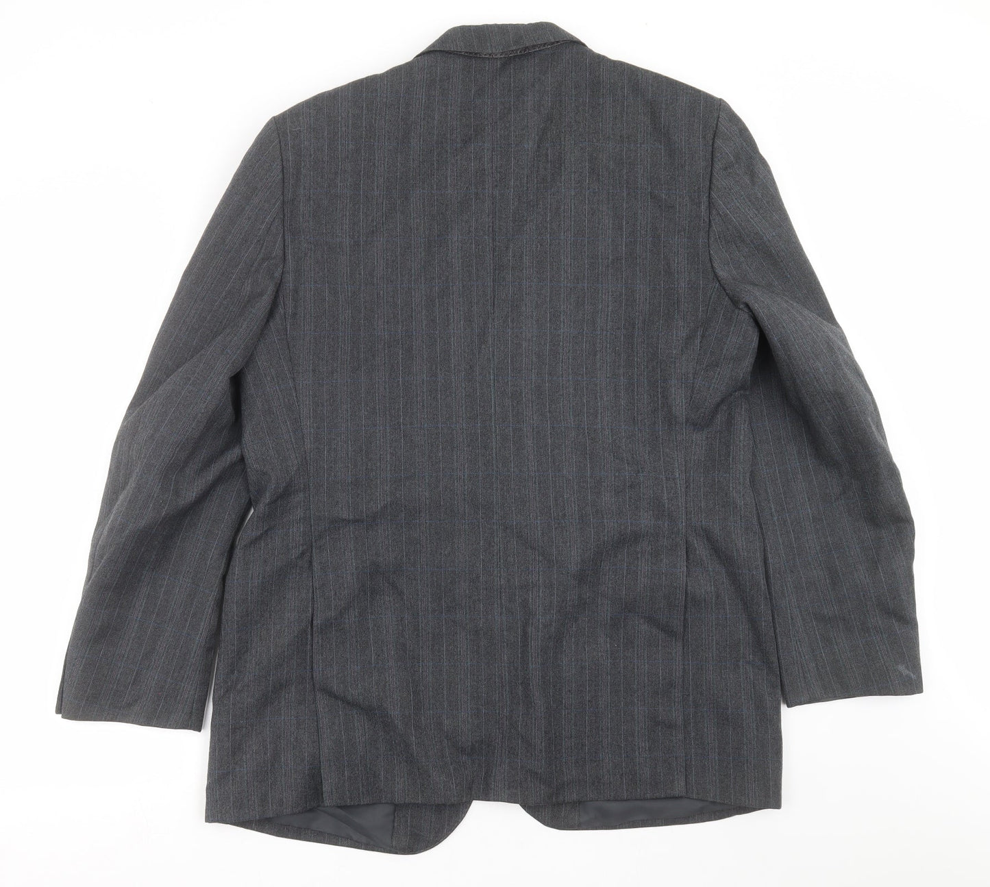 Dunn & Co Mens Grey Striped  Jacket Suit Jacket Size 42