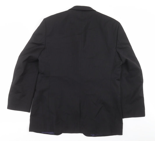 BHS Mens Black Striped  Jacket Suit Jacket Size 40