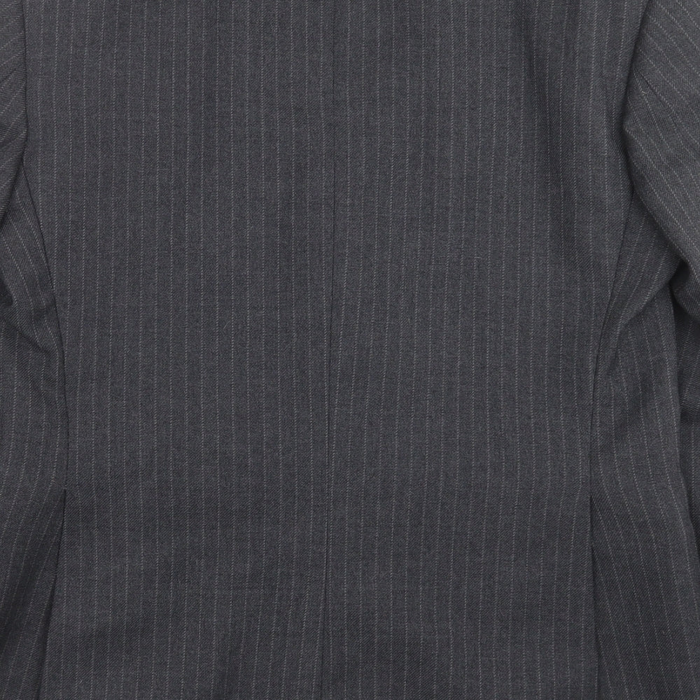 john atkinson Mens Grey Striped  Jacket Suit Jacket Size 38