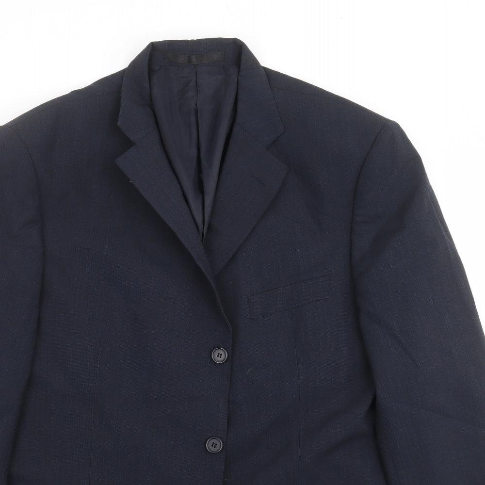 Impressions Mens Blue   Jacket Suit Jacket Size 44