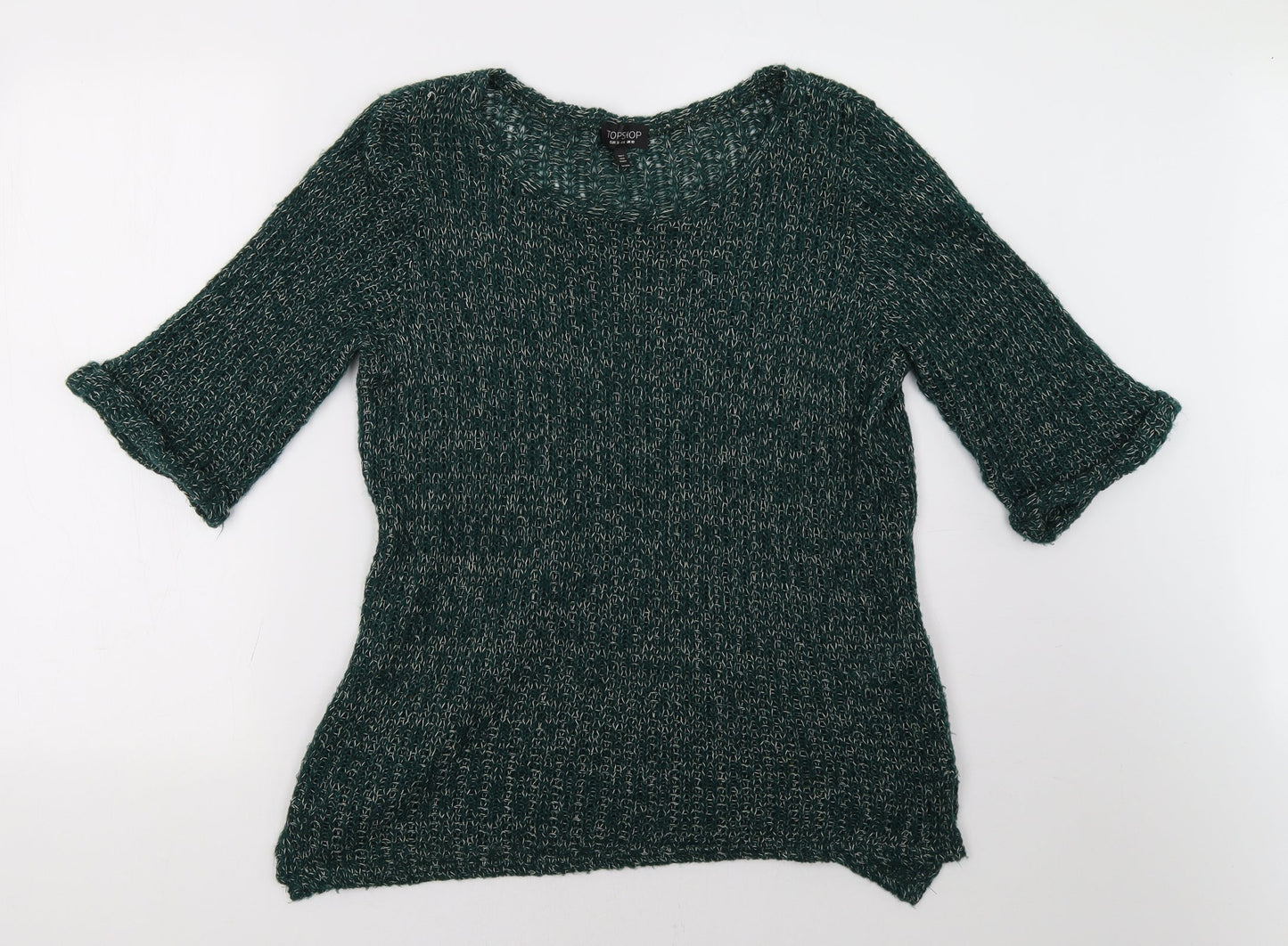 Topshop Womens Green   Pullover Sweatshirt Size 10