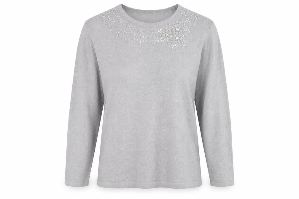 Bonmarché Womens Grey   Pullover Sweatshirt Size XL