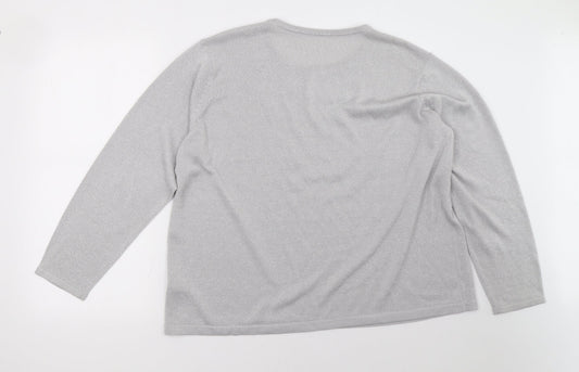 BM Womens Grey   Pullover Sweatshirt Size XL