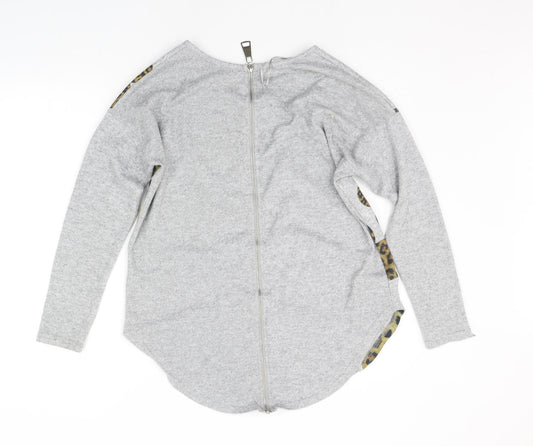 Quiz Womens Grey   Pullover Jumper Size S  - HEARTS