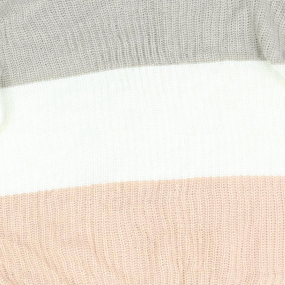 pEP&CO Womens Beige Striped  Pullover Jumper Size M