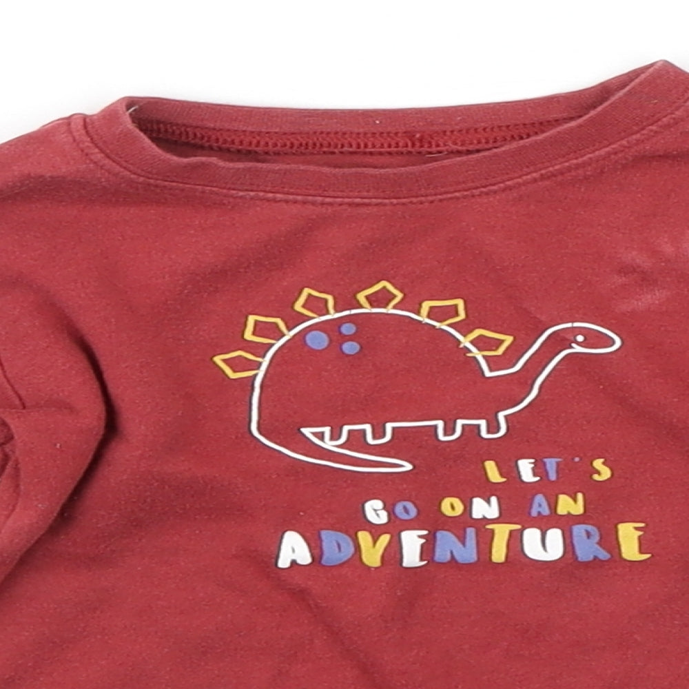 George Baby Orange   Basic T-Shirt Size 18-24 Months  - DINOSAUR