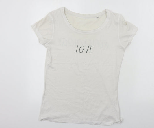 BC Collection  Womens White   Basic T-Shirt Size S