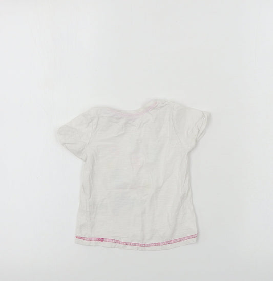Matalan  Girls White   Basic T-Shirt Size 9-12 Months