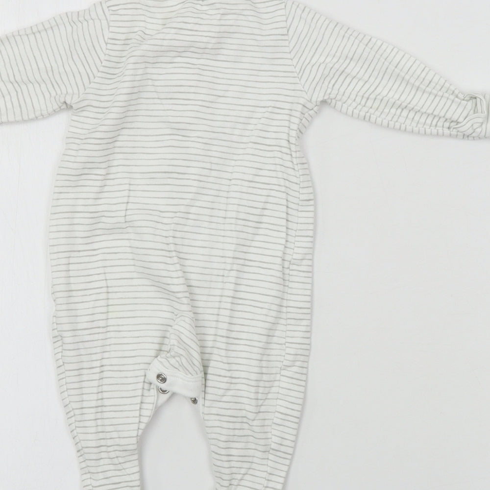 TU Baby White Striped  Babygrow One-Piece Size 0-3 Months