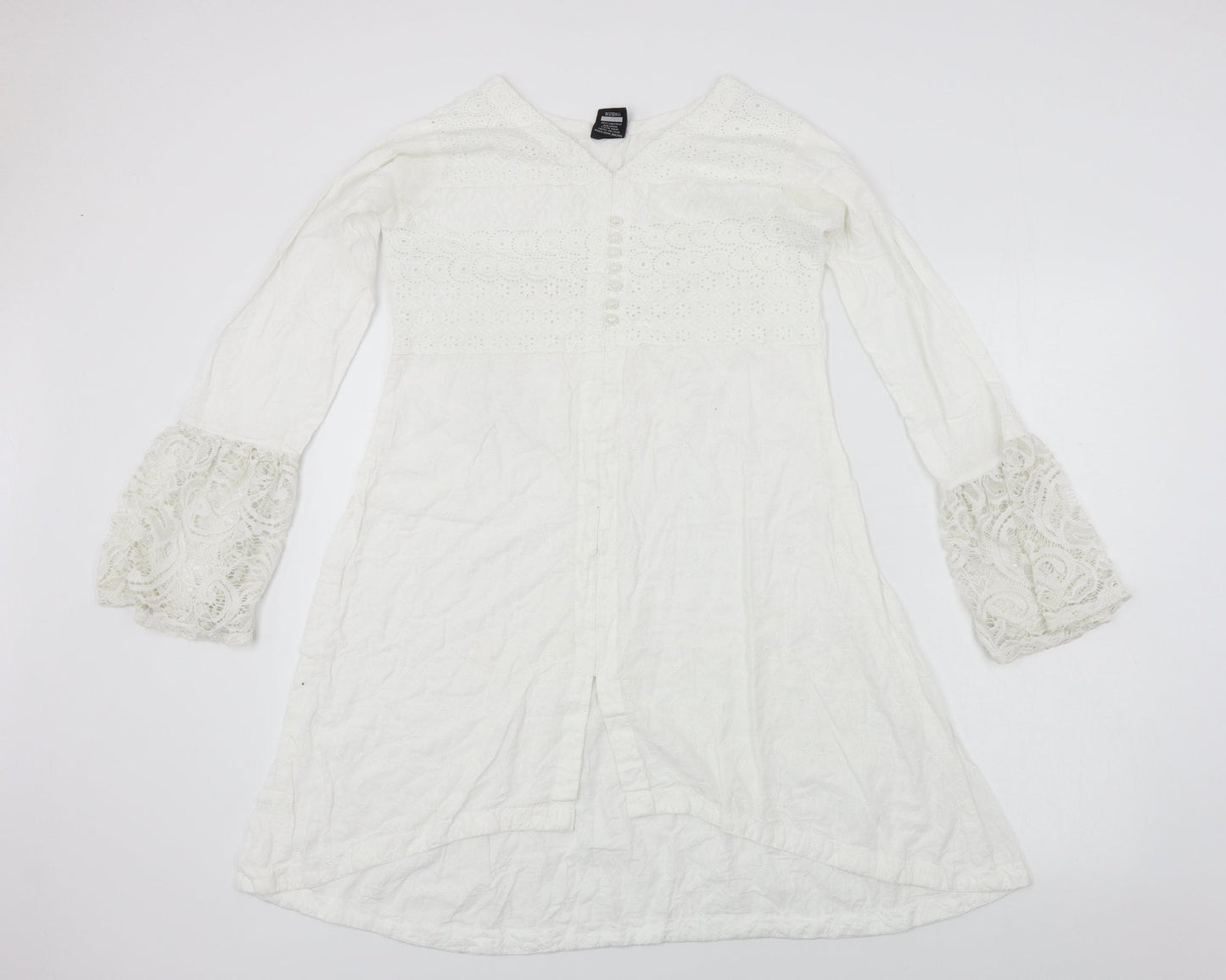 SJ Collection  Womens White   A-Line  Size M